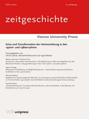 cover image of Krise und Transformation der Heimerziehung in den 1970er- und 1980er-Jahren
